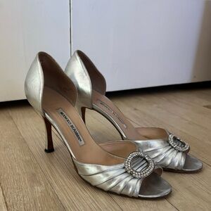 Silver Manolo Blahnik Heels